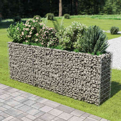Gabion Raised Bed Silver Galvanized steel Large Durable
