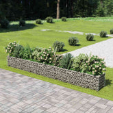 Gabion Raised Bed Silver Galvanized Steel 177.2 x 19.7 x 19.7 in