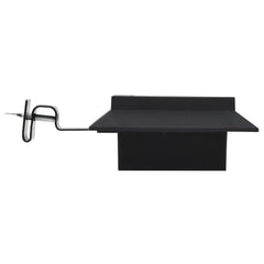 Six black square LED solar outdoor lights, each 4.7 inches, with mounting brackets.
