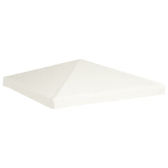 Cream white 9.8x9.8 ft water-resistant gazebo top cover.