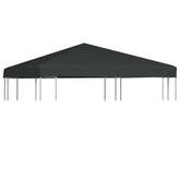 Gray polyester gazebo top cover, 9.8x9.8 ft, with snap-on design.