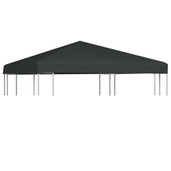 Gray polyester gazebo top cover, 9.8x9.8 ft, with snap-on design.