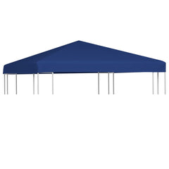 Blue 9.8x9.8 ft polyester gazebo top cover with metal frame.