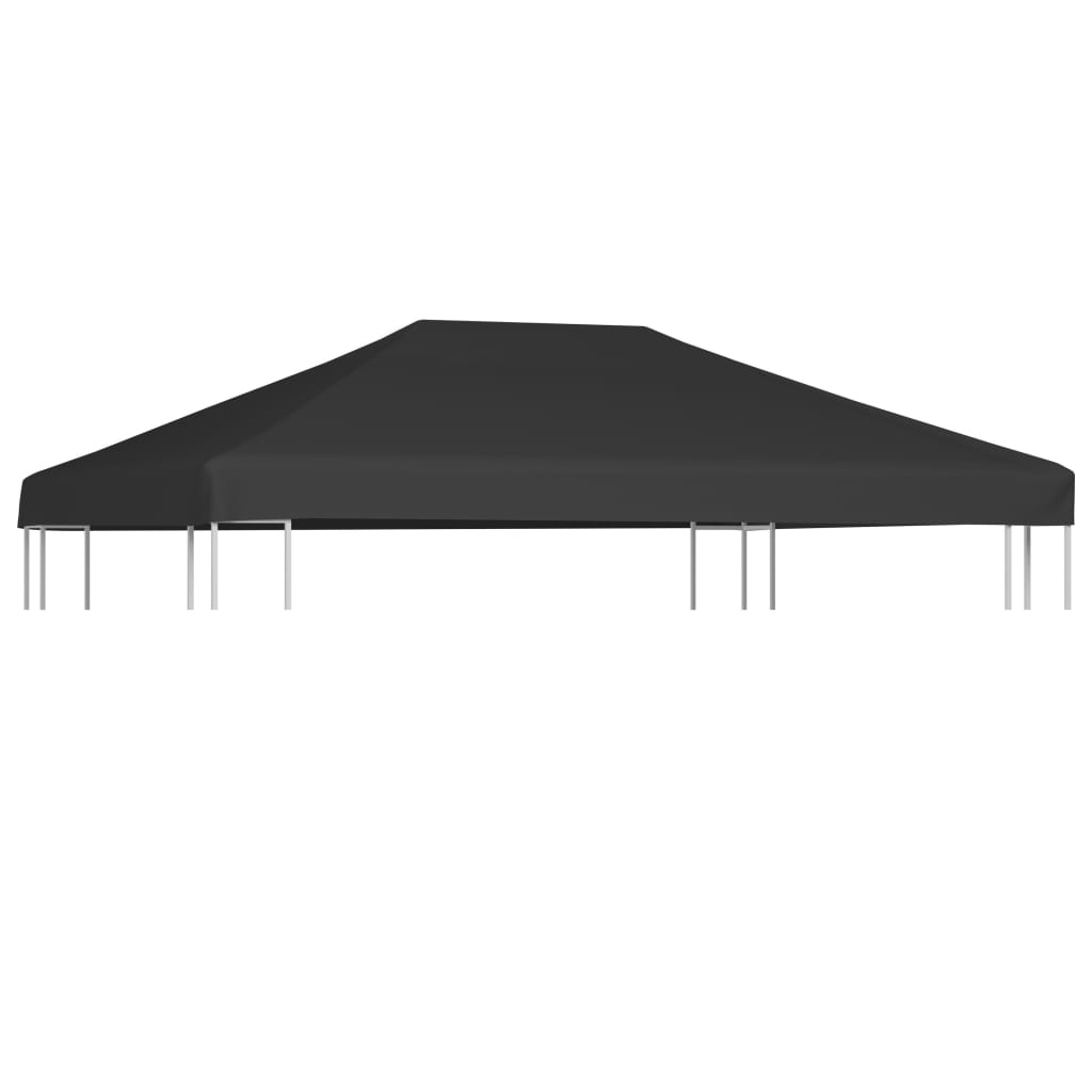 Gray gazebo top cover made of water-resistant polyester, sized 13.1 by 9.8 feet.