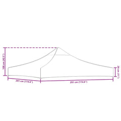 Party Tent Roof 9.8'x9.8' Cream