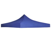 Blue 9.8x9.8 ft party tent roof with UV and water resistant fabric for outdoor use