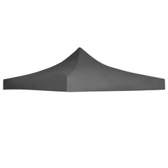 Anthracite 9.8'x9.8' replacement cover for a party tent, made from weather-resistant fabric.