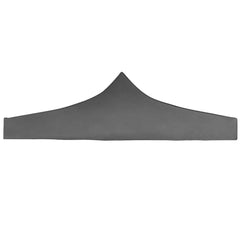 Anthracite replacement cover for a 9.8'x9.8' party tent, made from UV and water-resistant fabric.