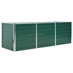 Raised Bed Green Galvanized Steel 94.5x31.5x30.3 in Raised Bed