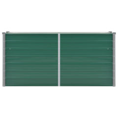 Raised Bed Green Galvanized Steel 63.0 x 15.7 x 30.3 in