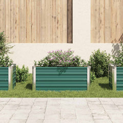 Raised Bed Green Galvanized Steel 39.4 x 15.7 x 17.7 in Durable