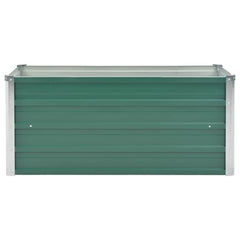 Raised Bed Green Galvanized Steel 39.4 x 15.7 x 17.7 in Durable