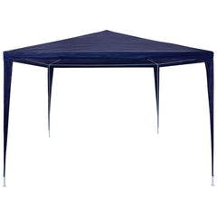 Blue PE outdoor canopy gazebo measuring 9.8'x13.1' with a rust-resistant steel frame.