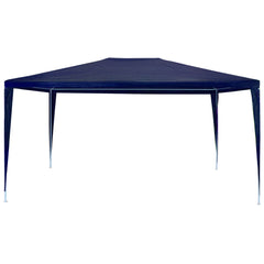 Blue PE outdoor canopy gazebo measuring 9.8'x13.1' with a rust-resistant steel frame.
