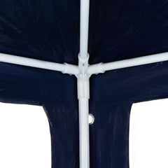 Party Tent Blue PE roof, steel frame Large Collapsible