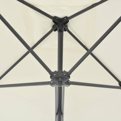 Garden Parasol Sand Polyester 98.4x98.4 in Rotatable