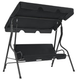 Garden Swing Chair Anthracite Powder-coated steel 66.9x43.3x60.2 in