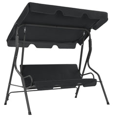 Garden Swing Chair Anthracite Powder-coated steel 66.9x43.3x60.2 in