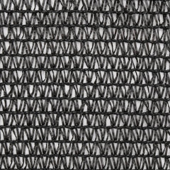 Black HDPE privacy net, 4.9 feet by 82 feet, with mesh weave for garden use.