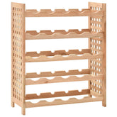 Wine Rack for 25 Bottles Solid Walnut Wood 24.8x9.8x28.7