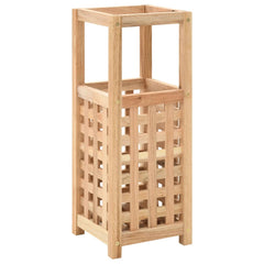Bostome solid walnut wood umbrella stand with a latticed design for organized storage.