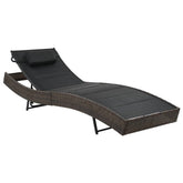 Sunlounger Brown and Black