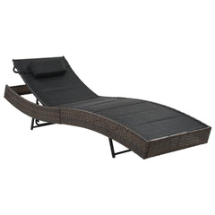 Sunlounger Brown and Black