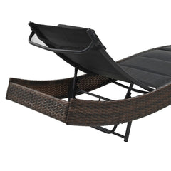 Sunlounger Brown and Black