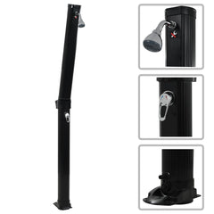 Solar Shower Black UV-resistant PVC Large Foldable