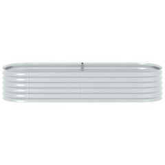 Garden Raised Bed Silver Galvanized Steel Large Durable