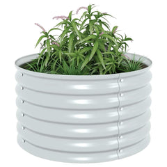 Garden Raised Bed Silver Galvanized Steel