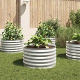 Garden Raised Bed Silver Galvanized Steel