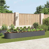 Garden Raised Bed Grey Galvanized Steel Extra Large Sturdy