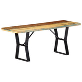 Bench Various wood tones Reclaimed wood, Powder-coated iron 43 in