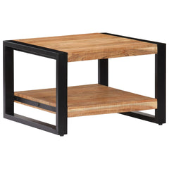 Coffee Table Brown Solid Acacia wood 23.6x23.6x15.7 in Industrial