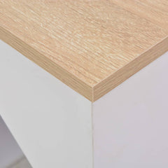 Bar Table White, Natural Engineered wood 45.3 x 23.2 x 78.7 in