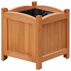 Raised Bed Set of 4 Wooden Solid wood, PE lining 12x12x12 in