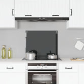 Kitchen Backsplash Black 27.6x23.6 Tempered Glass