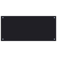 Kitchen Backsplash Black 35.4x15.7 Tempered Glass
