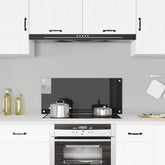 Kitchen Backsplash Black 35.4x15.7 Tempered Glass