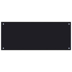 Kitchen Backsplash Black 39.4x15.7 Tempered Glass