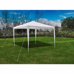 Gazebo White Polyethylene, Steel 10 x 10 ft Lightweight Gazebo
