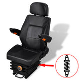 Tractor Seat Black Steel Universal fit for tractors