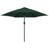 Garden Parasol Green Polyester 9.8 ft diameter Tiltable