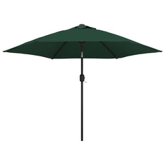 Garden Parasol Green Polyester 9.8 ft diameter Tiltable