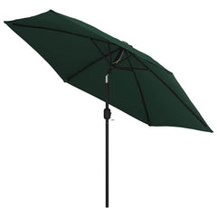 Garden Parasol Green Polyester 9.8 ft diameter Tiltable