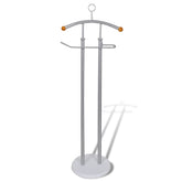 Valet Stand Silver Grey Heavy Duty Iron Frame 16.9 x 11.0 x 44.5 in