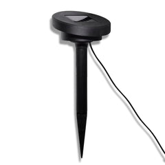 Three solar LED garden bowl lights with ground spikes for easy outdoor installation.