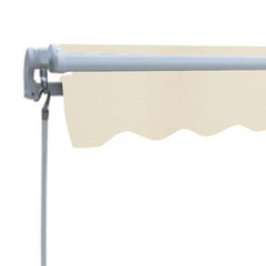 Cream polyester awning canvas top, 20 feet by 10 feet, with scalloped edges.