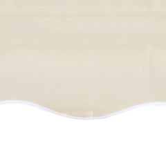 Cream polyester awning top canvas for 13.1'x9.8' frames, with scalloped valance.